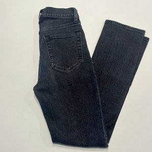 Black wash 90 slim straight ultra high rise